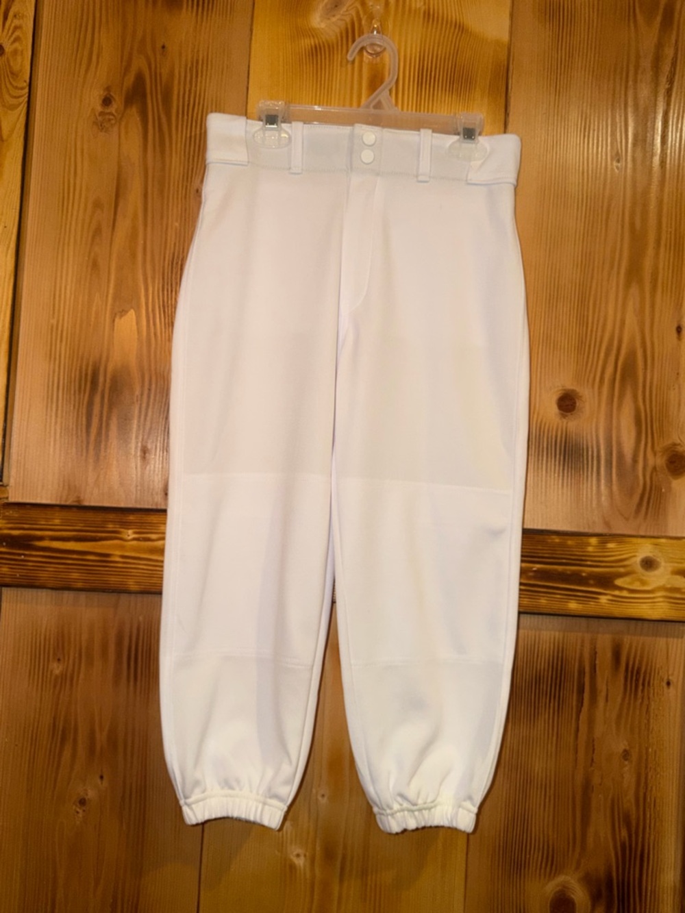Kids White Athletic Baseball Pants